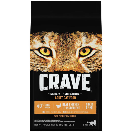 Crave Cat Food Adult Chicken; 2 Pound; 4 Per Case