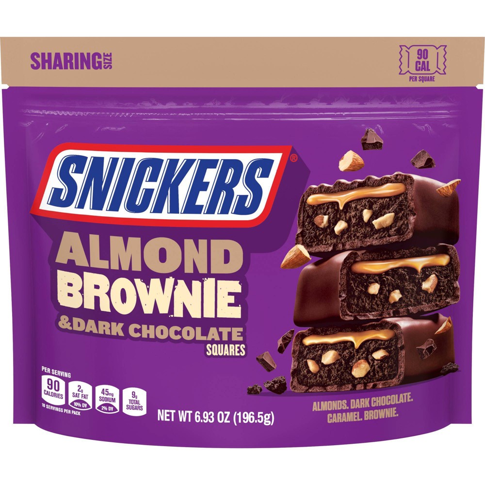 Snickers Dark Chocolate Almond Brownie Fun Size; 6.93 Ounce; 8 Per Case