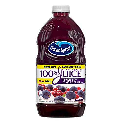 Ocean Spray 100% Cranberry Concord Grape Juice; 64 Fluid Ounce; 8 Per Case
