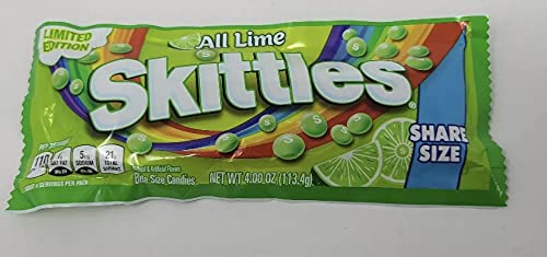 Skittles Lime Sharing Size; 4 Ounces; 24 Per Box; 6 Per Case