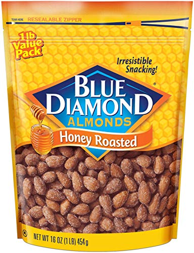 Blue Diamond Honey Roasted Almonds; 16 Ounces; 6 Per Case - High Mart Wholesale