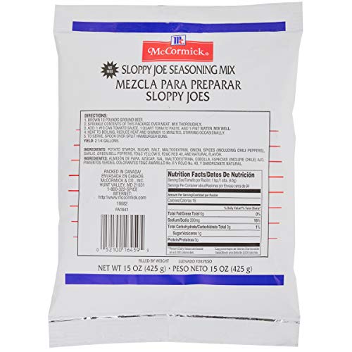 Mccormick Culinary Sloppy Joe Seasoning Mix; 15 Ounces; 6 Per Case - High Mart Wholesale