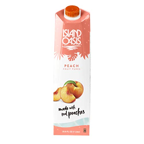 Island Oasis Peach Puree Mix; 1 Liter; 12 Per Case