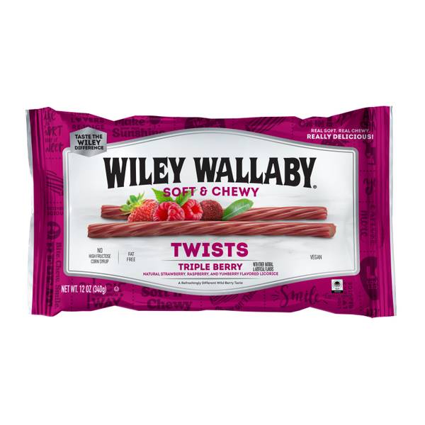 Wiley Wallaby Triple Berry Licorice; 12 Ounces; 12 Per Case