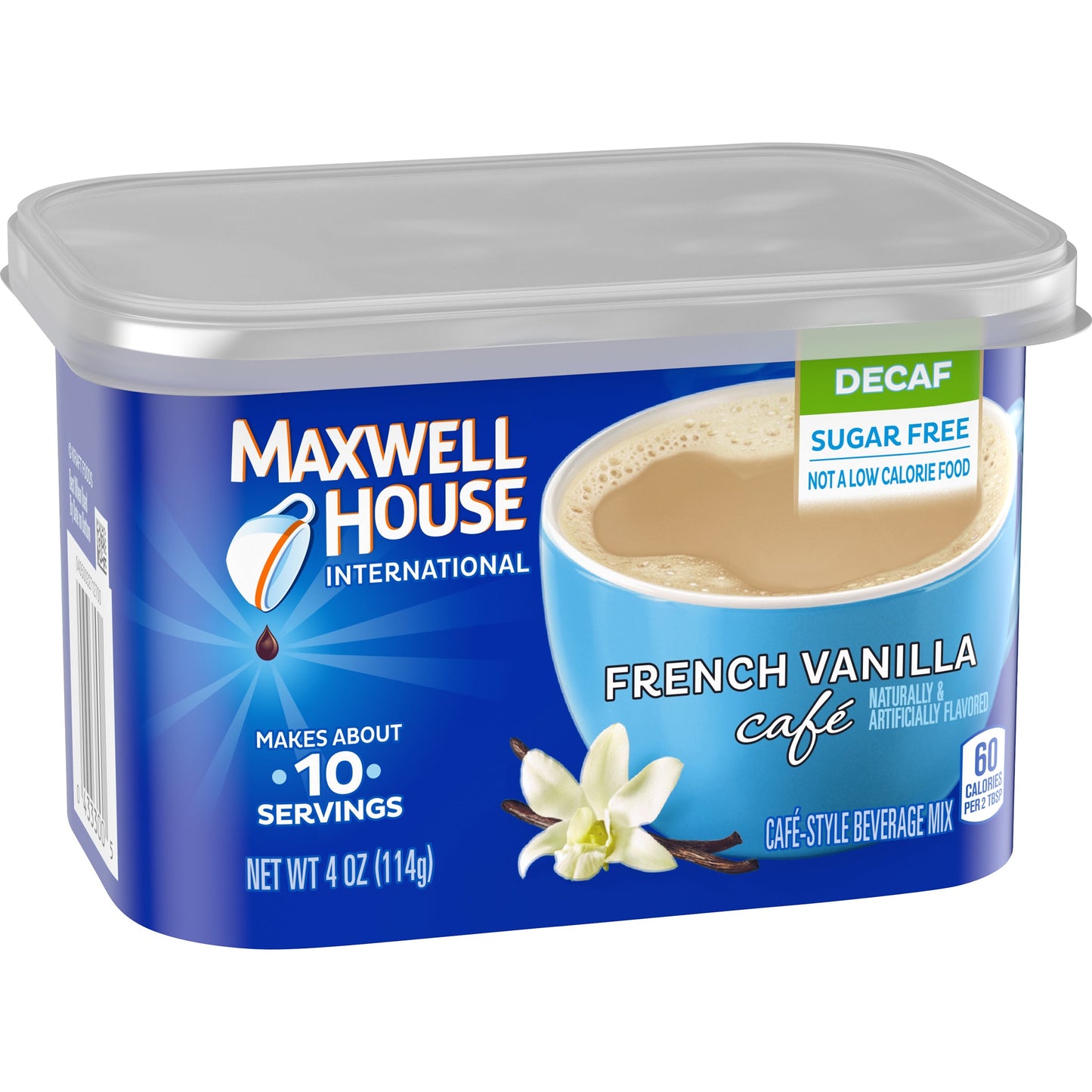 Maxwell House Maxwell House Internat. Cafe Coffee French Vanilla Decaffeinated Sugar Free; 4 Ounces; 8 Per Case - High Mart Wholesale