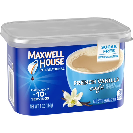 Maxwell House Maxwell House Internat. Cafe Coffee Sugar Free French Vanilla; 4 Ounces; 8 Per Case - High Mart Wholesale