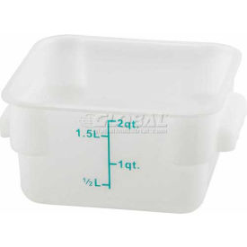 Winco Two Quart Square Storage Container; 1 Each; 12 Per Box; 5 Per Case - High Mart Wholesale