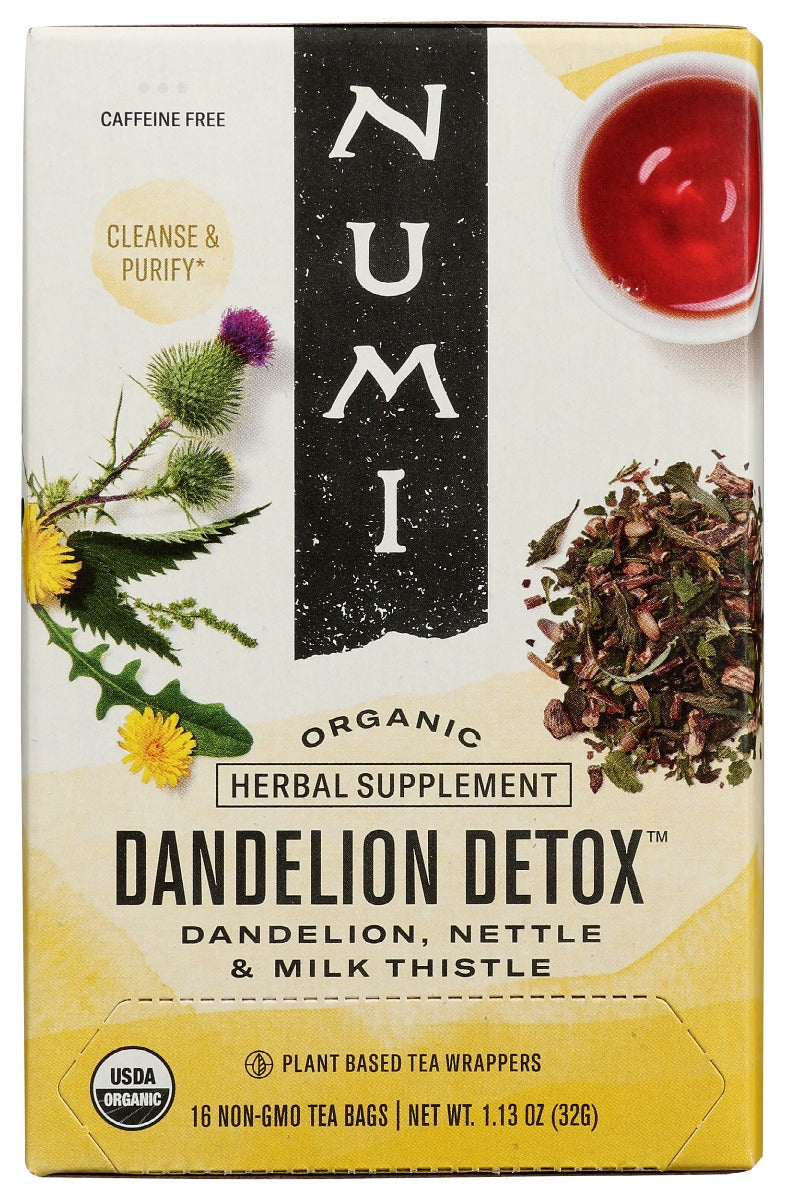 Numi Organic Tea Dandelion Detox Tea; 16 Count; 6 Per Case - High Mart Wholesale