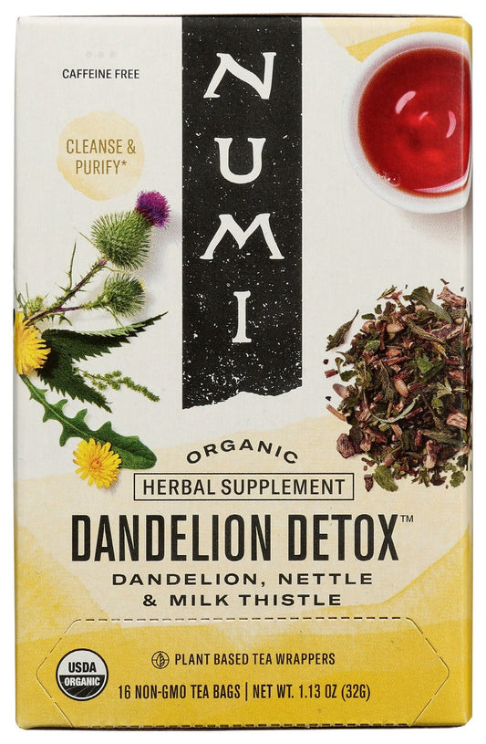 Numi Organic Tea Dandelion Detox Tea; 16 Count; 6 Per Case - High Mart Wholesale