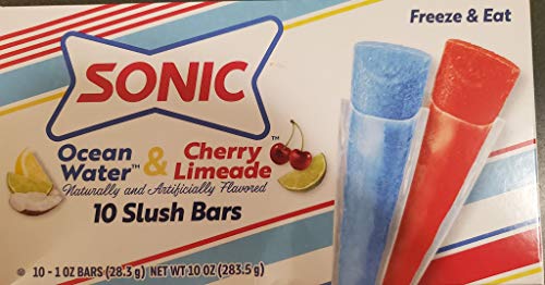 Sonic Ocean Water And Cherry Limeade Freezer Bars; 10 Count; 12 Per Case - High Mart Wholesale