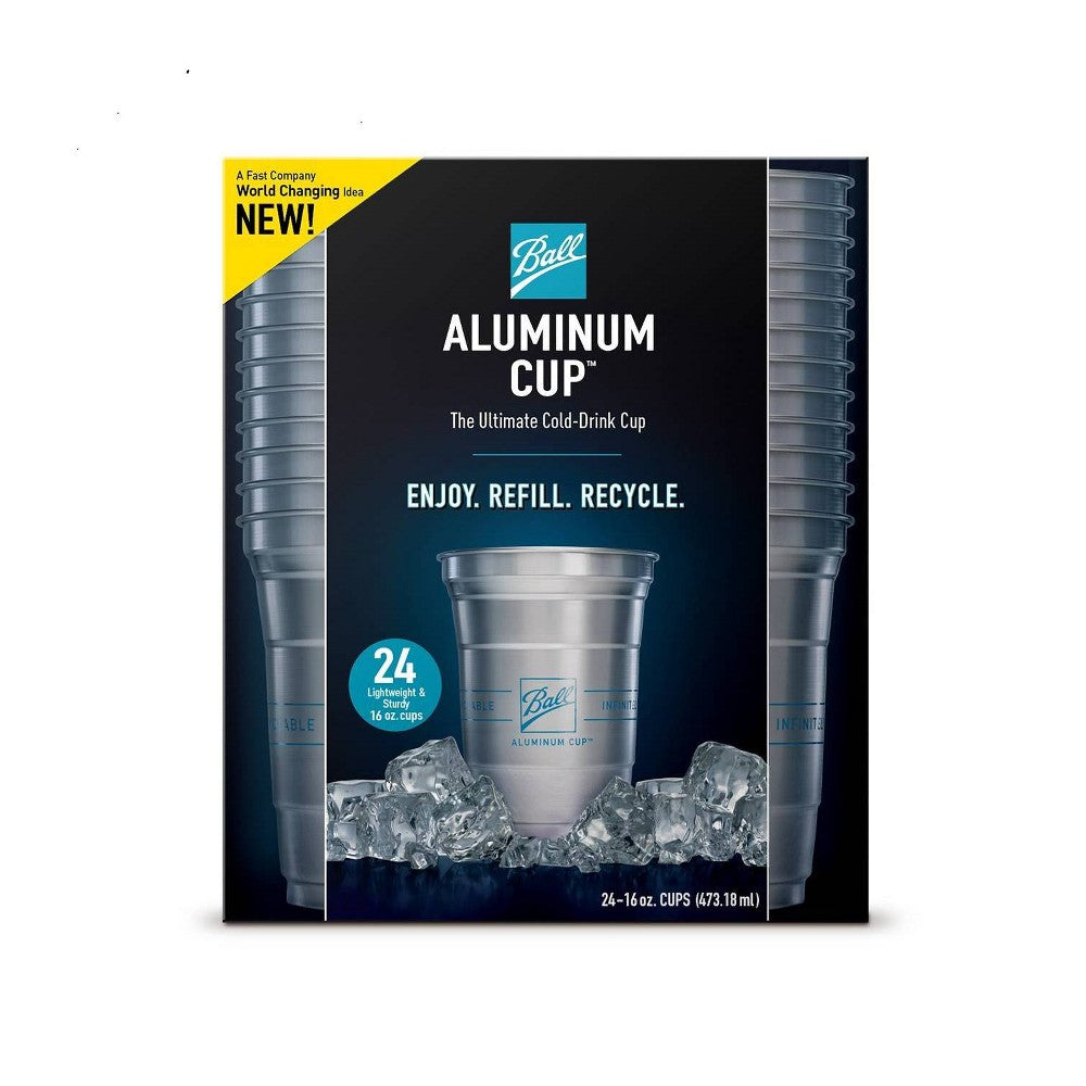 Ball Packaging 16 Ounce Aluminum Cup; 24 Count; 5 Per Case - High Mart Wholesale