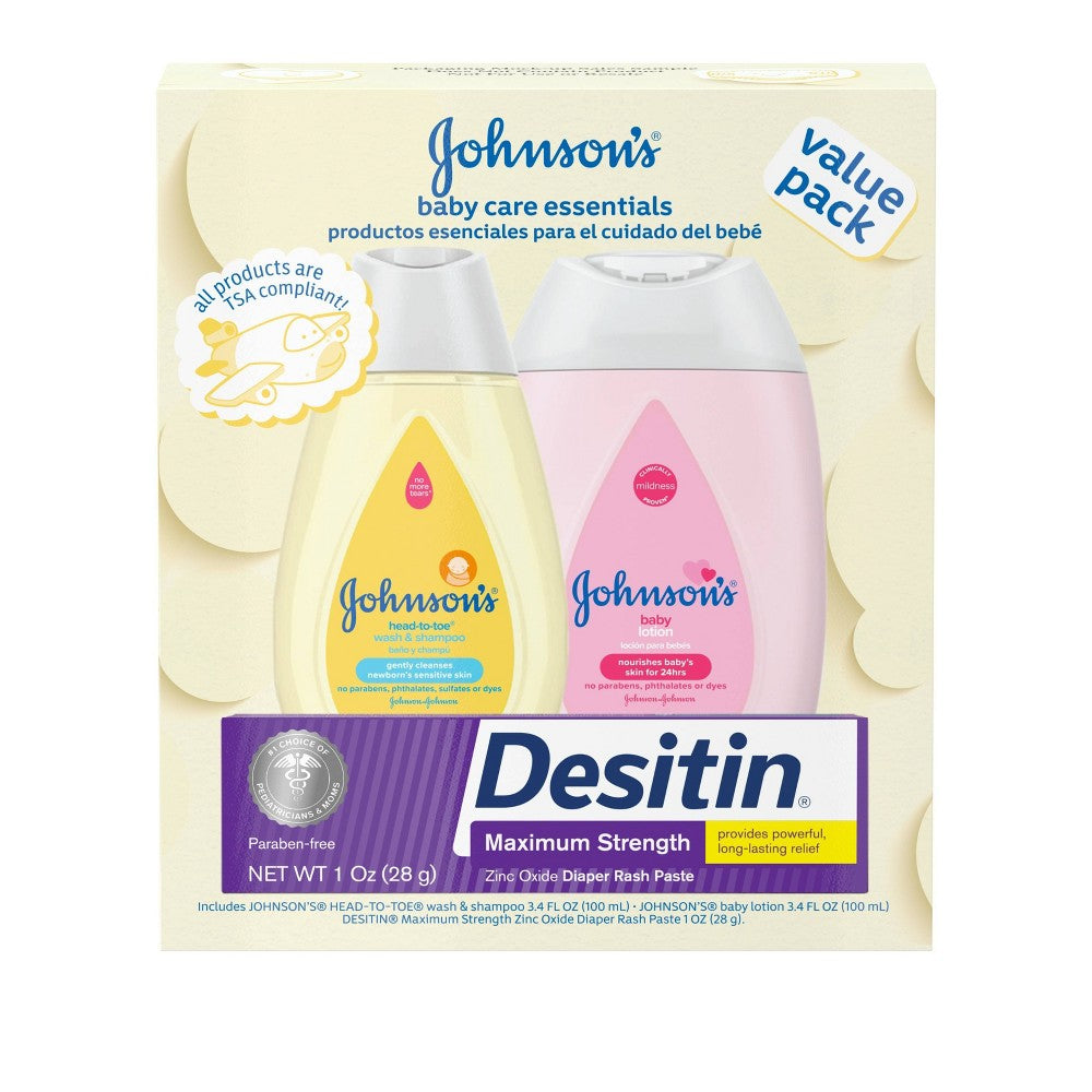 Johnson's Baby Baby Care Essentials Gift Set; 1 Count; 3 Per Box; 8 Per Case - High Mart Wholesale