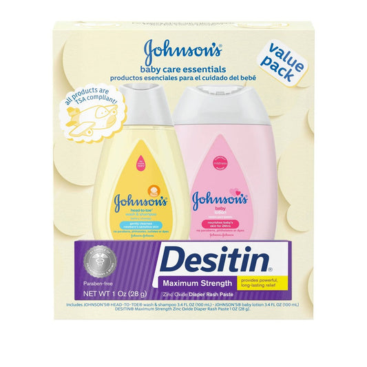Johnson's Baby Baby Care Essentials Gift Set; 1 Count; 3 Per Box; 8 Per Case - High Mart Wholesale