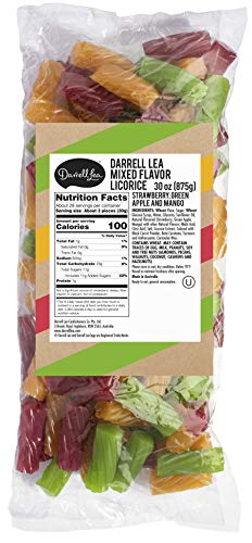 Darrell Lea Natural Mixed Twist Bulk Licorice Case; 1.925 Pound; 8 Per Case - High Mart Wholesale