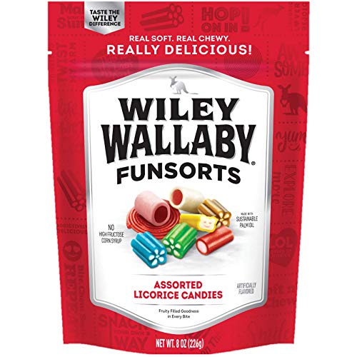 Wiley Wallaby Funsorts Licorice; 8 Ounces; 10 Per Case