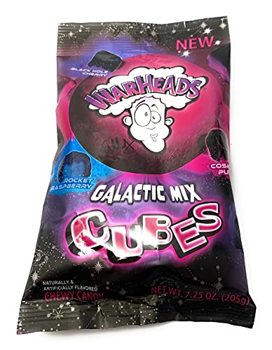 Warheads Galactic Mix Cubes Peg Bag; 7.25 Ounces; 8 Per Case