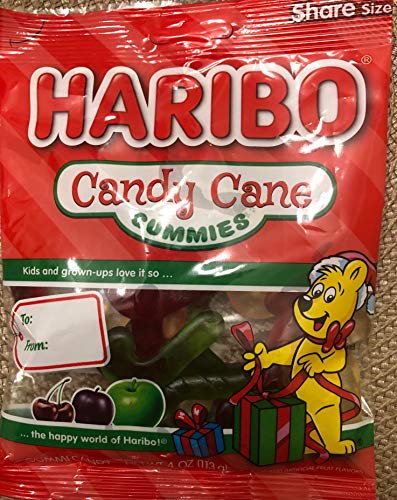 Haribo Candy Cane Gummies; 4 Ounce; 12 Per Case - High Mart Wholesale