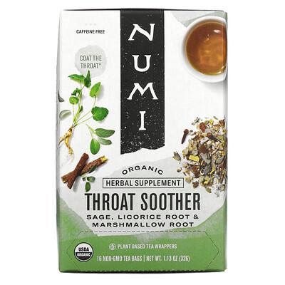 Numi Organic Tea Throat Soother Tea; 16 Count; 6 Per Case - High Mart Wholesale