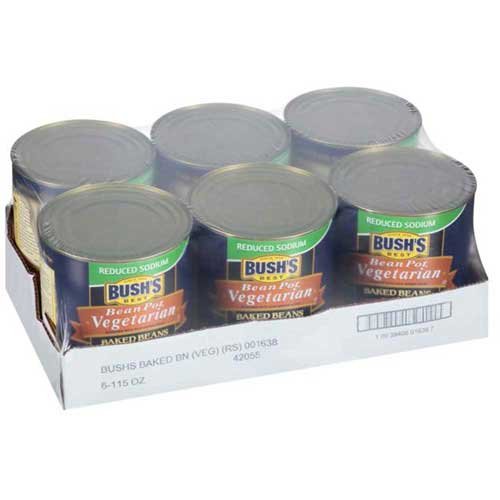 Bush's Best Reduced Sodium Bean Pot Vegetarian Baked Beans; 115 Ounces; 6 Per Case