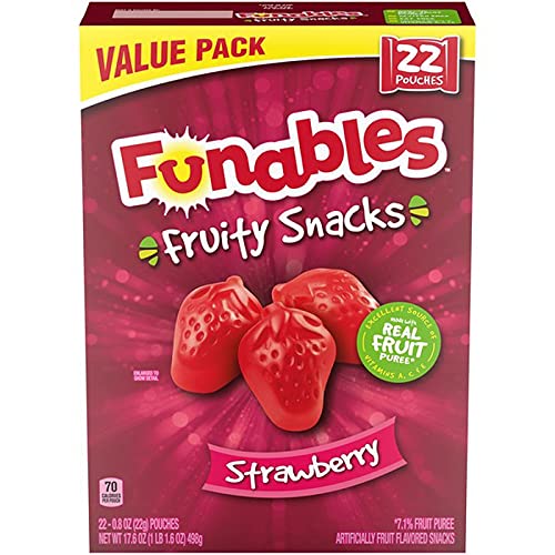 Funables Strawberry Fruit Snacks; 17.6 Ounces; 5 Per Case - High Mart Wholesale