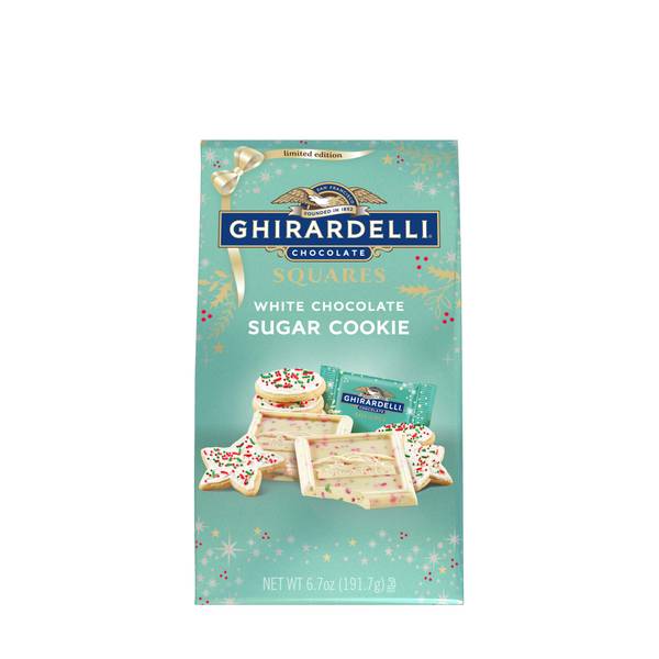 Ghirardelli White Chocolate Sugar Cookie Square Large Bag; 6.7 Ounces; 12 Per Case - High Mart Wholesale