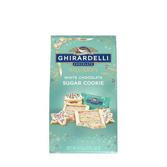 Ghirardelli White Chocolate Sugar Cookie Square Large Bag; 6.7 Ounces; 12 Per Case - High Mart Wholesale