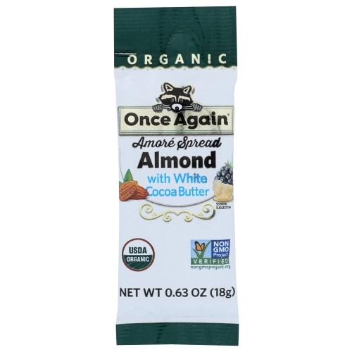 Once Again Nut Butter Almond White Chocolate Squeeze Pack; 0.63 Ounces; 10 Per Box; 6 Per Case - High Mart Wholesale