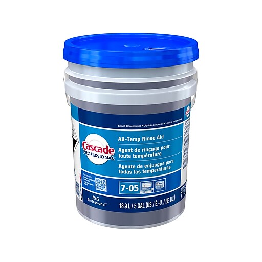 Cascade Professional All Temp Rinse Aid Concentrate; 5 Gallon; 1 Per Case