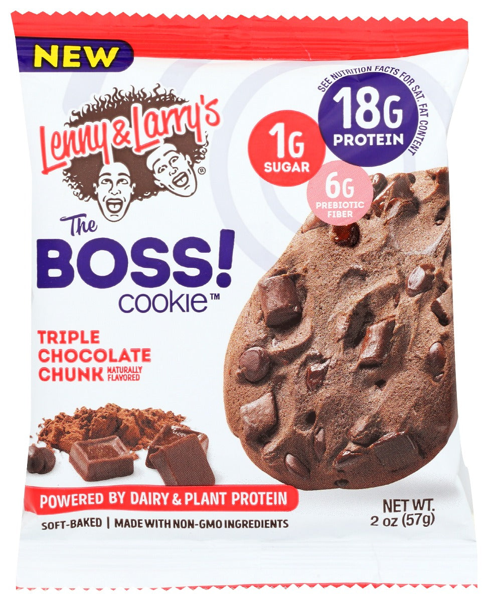 Lenny & Larry's Triple Chocolate Chunk Boss Cookie; 2 Ounces; 12 Per Box; 6 Per Case - High Mart Wholesale