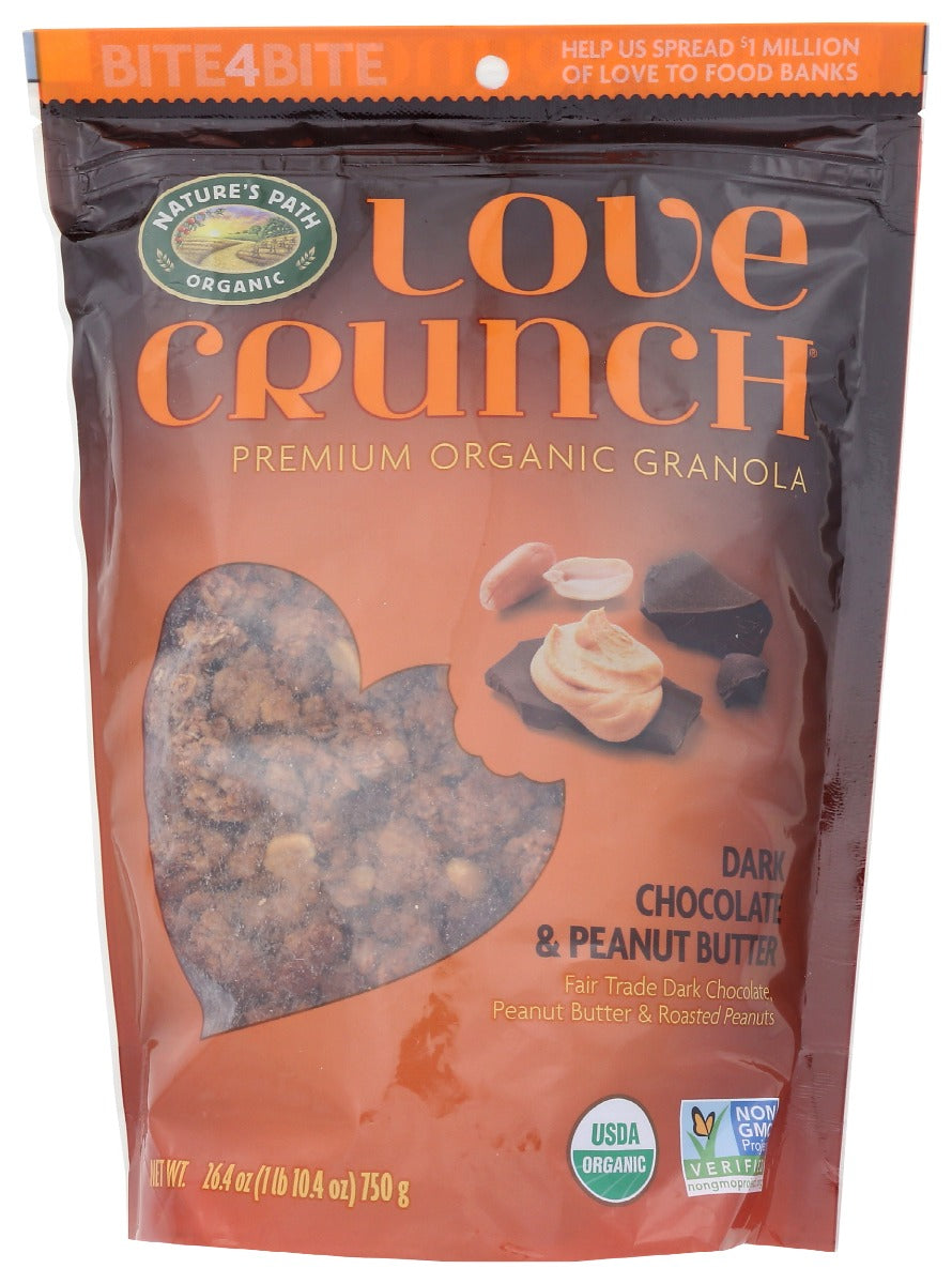 Love Crunch Dark Chocolate & Peanut Butter Organic Granola Pouch; 26.4 Ounce; 6 Per Case - High Mart Wholesale