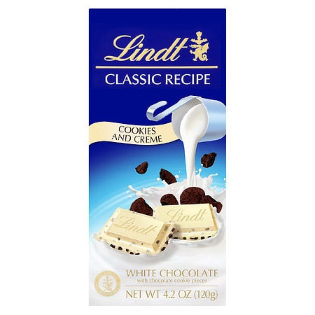 Lindt & Sprungli (Usa) Inc Classic Recipe Cookies And Cream White Chocolate Bar; 4.2 Ounces; 12 Per Box; 6 Per Case