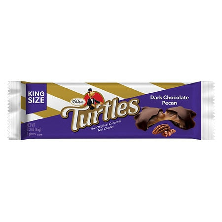 Turtles Original & Dark Choc Pecan Bar Counter Display; 48 Count; 1 Per Case - High Mart Wholesale