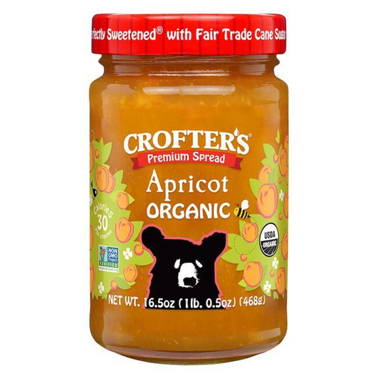 Crofters Organic Family Size Premium Apricot Spread; 16.5 Ounces; 6 Per Case - High Mart Wholesale