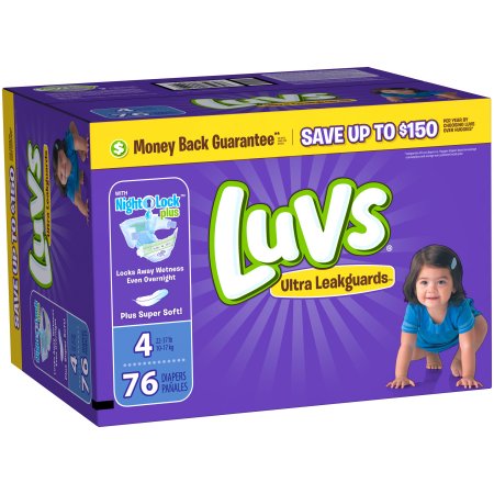 Luvs Leak Protection Diapers Size 4; 76 Count; 1 Per Case