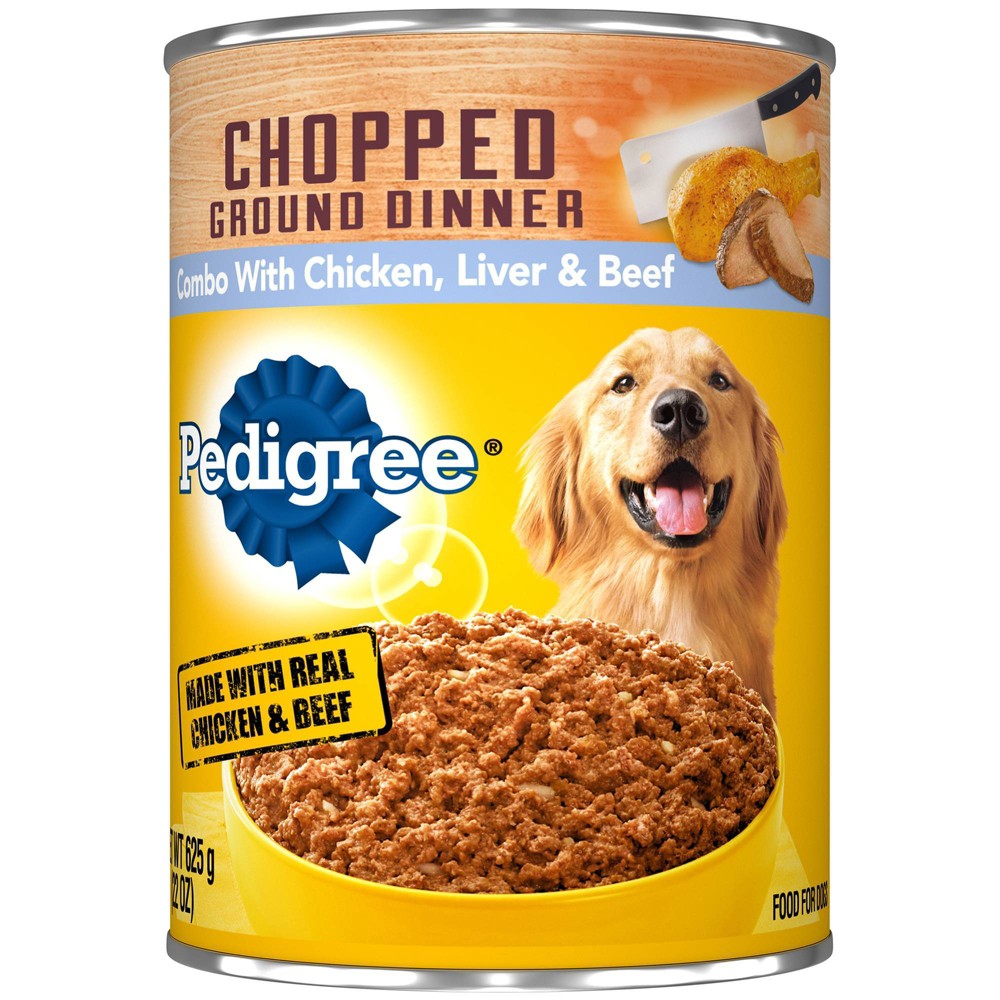 Pedigree Dog Food Chopped Combo Chicken & Beef Liver Canned; 22 Ounce; 12 Per Case