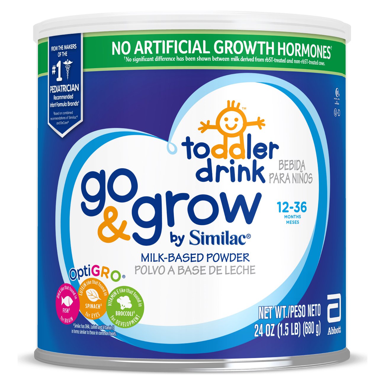 Similac Go & Grow Milk-Based Powder Toddler Formula Can; 1.5 Pound; 4 Per Case - High Mart Wholesale