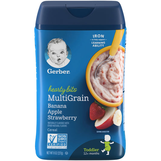 Gerber Banana Apple Strawberry Infant Cereal; 8 Ounce; 3 Per Box; 2 Per Case