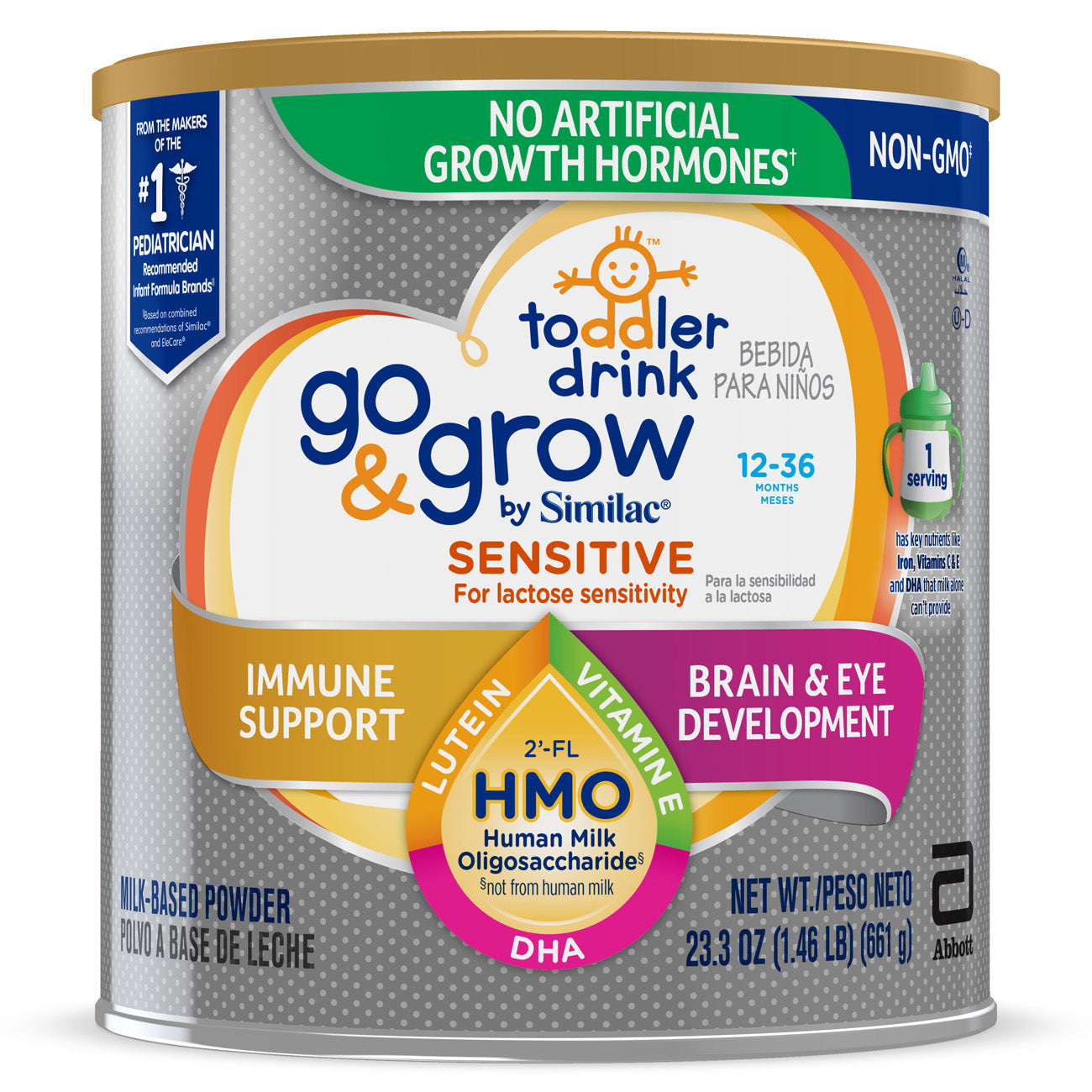 Similac Go & Grow Sensitive Non-Gmo Milk-Based Powder Toddler Formula Can; 1.46 Pound; 4 Per Case - High Mart Wholesale