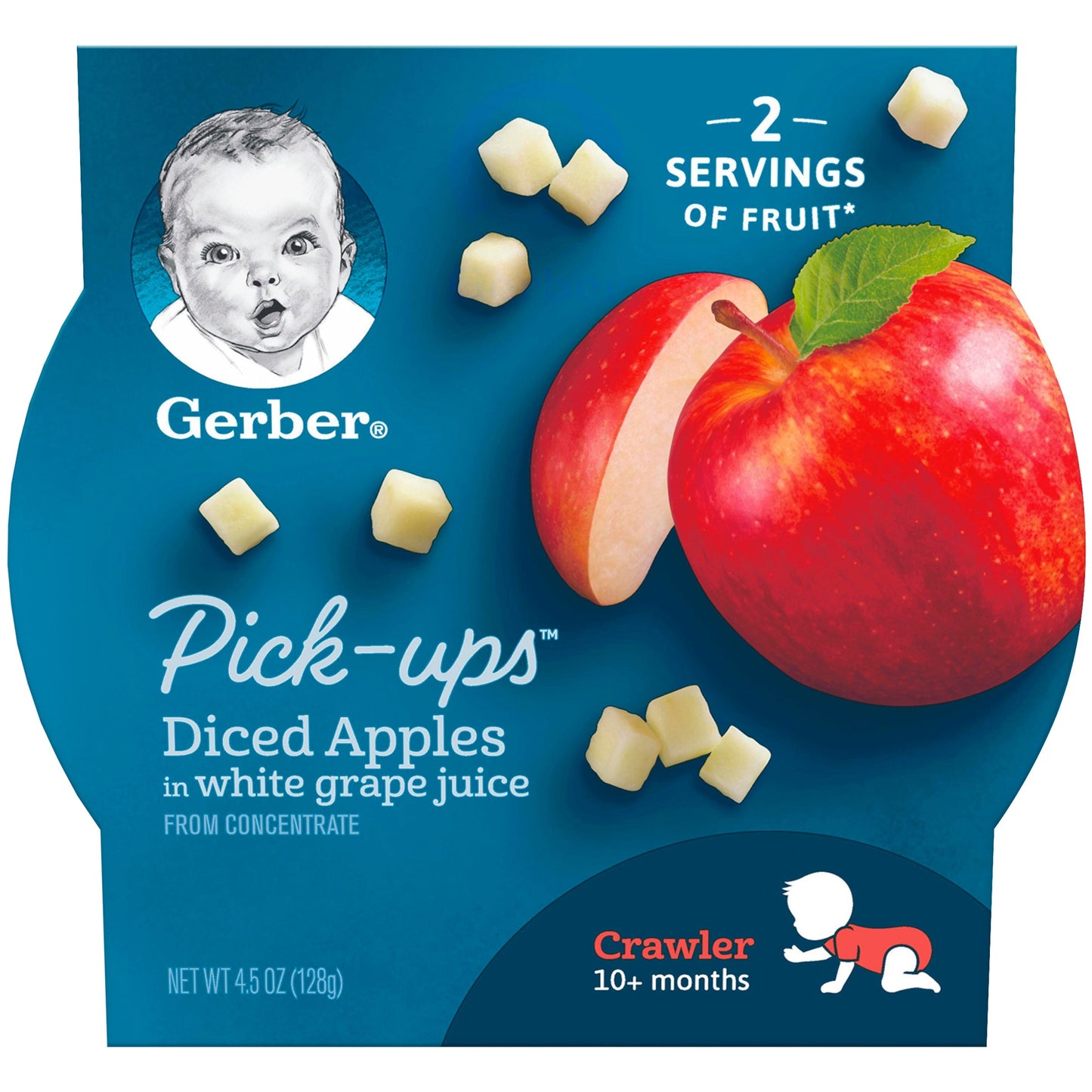 Gerber Graduates Fruit Pick-Ups Apple Diced; 4.5 Ounces; 8 Per Case