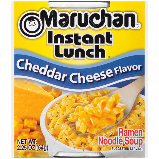 Maruchan Instant Cheddar Cheese Flavored Ramen Noodle Soup; 2.25 Ounces; 12 Per Case - High Mart Wholesale