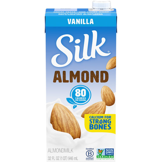 Silk Aseptic Vanilla Almond Milk; 946 Milileter; 6 Per Case