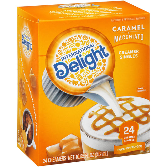 International Delight Caramel Macchiato Coffee Creamer Single Serve; 10.55 Fluid Ounce; 6 Per Case