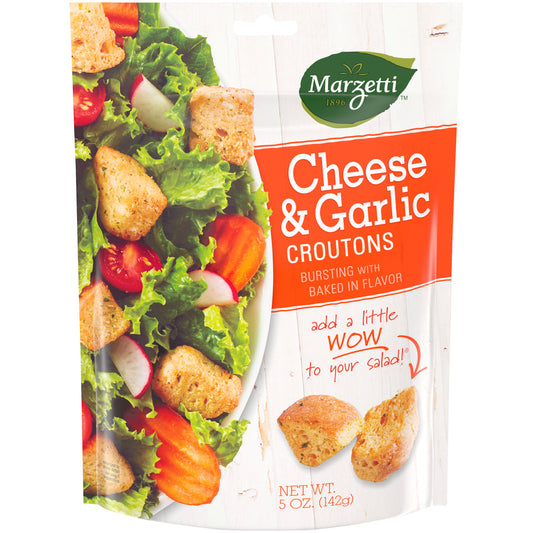 Marzetti Cheese And Garlic Crouton Bag; 5 Ounce; 12 Per Case - High Mart Wholesale