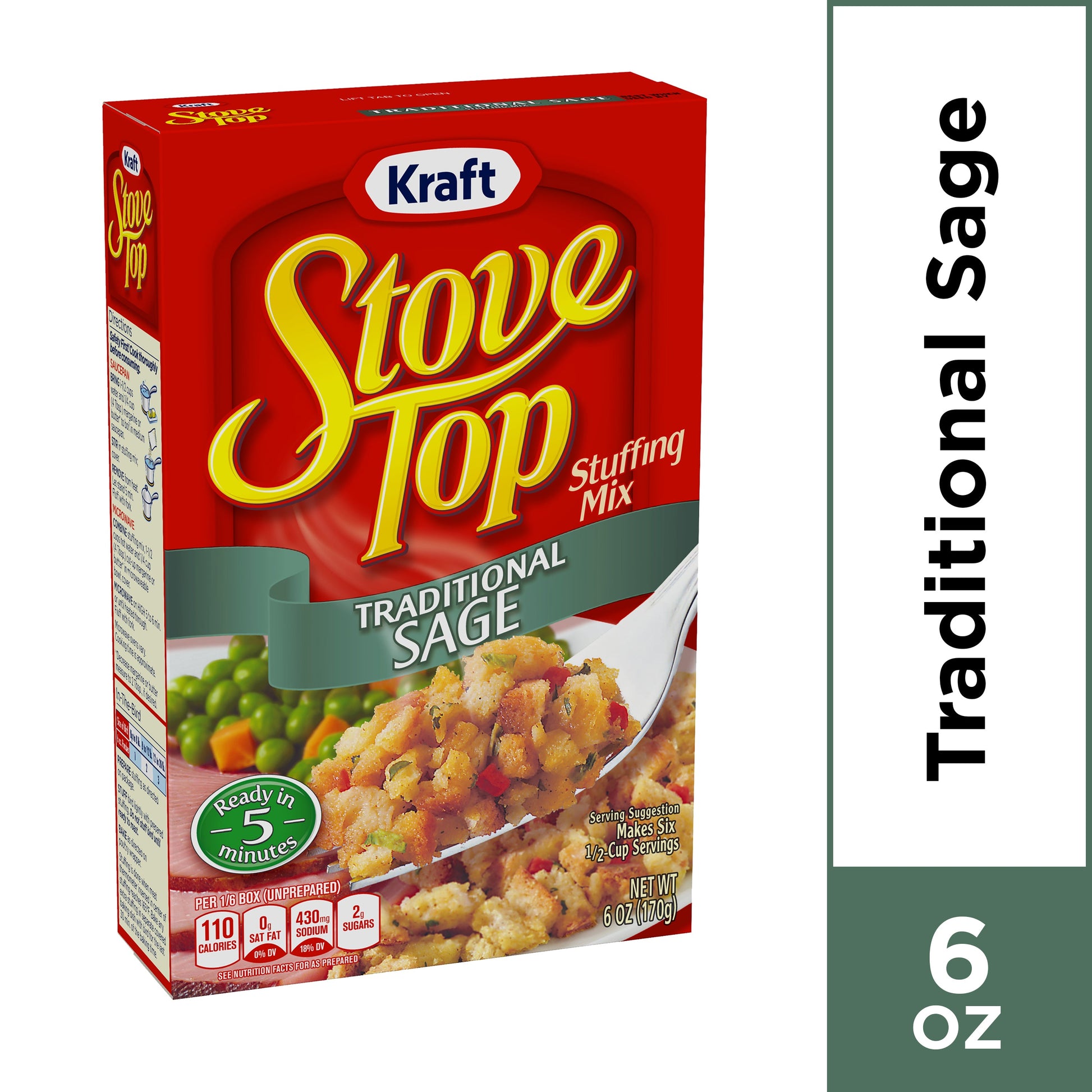 Stove Top Stuffing Stove Top Traditional Sage; 6 Ounces; 12 Per Case - High Mart Wholesale
