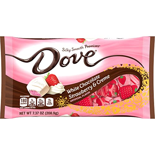 Dove White Chocolate Strawberry Pieces; 7.37 Ounces; 12 Per Case