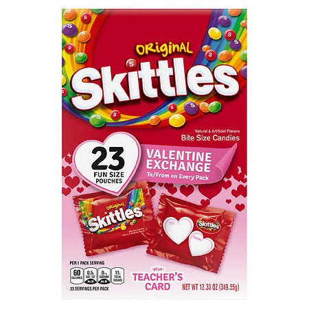 Skittles Original Fun Size Valentine Exchange; 12.33 Ounce; 16 Per Case