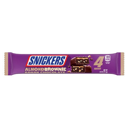 Snickers Dark Chocolate Almond Brownie Share Size; 2.52 Ounce; 24 Per Box; 6 Per Case