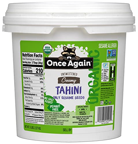 Once Again Nut Butter Organic Tahini; 5 Pounds; 6 Per Case - High Mart Wholesale