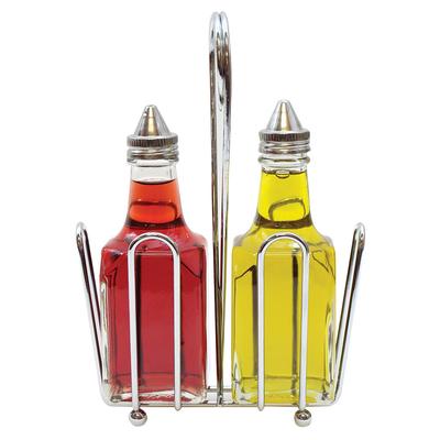 Tablecraft Cruet Glass 6Oz With Rack; 6 Each; 1 Per Case - High Mart Wholesale