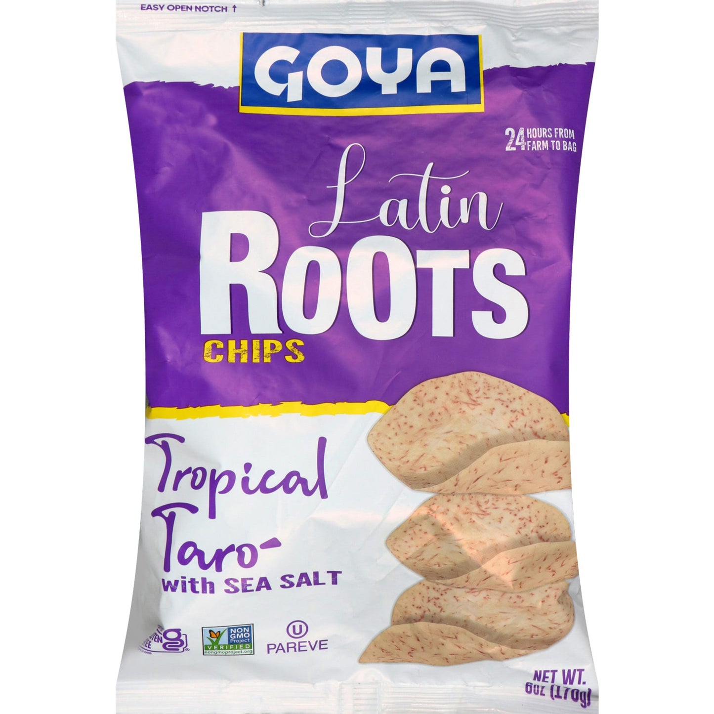 Goya Latin Roots Chips Tropical Taro; 6 Ounces; 6 Per Case - High Mart Wholesale